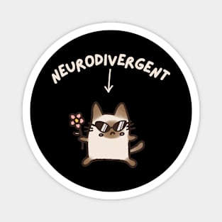 Neurodivergent Cat (Dark) Magnet